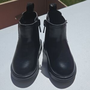 Black Ankle Boots with Zipper
